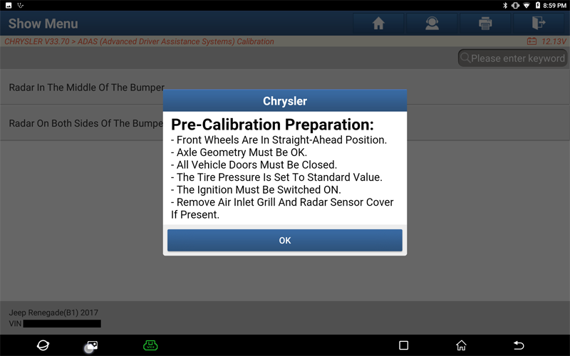 Renegade ACC Radar Calibration 05