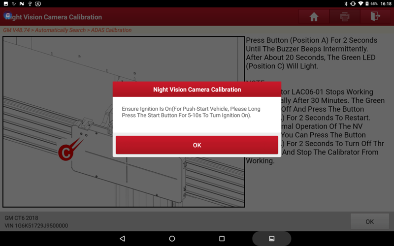 Cadillac CT6 Night Vision Camera Calibration 14