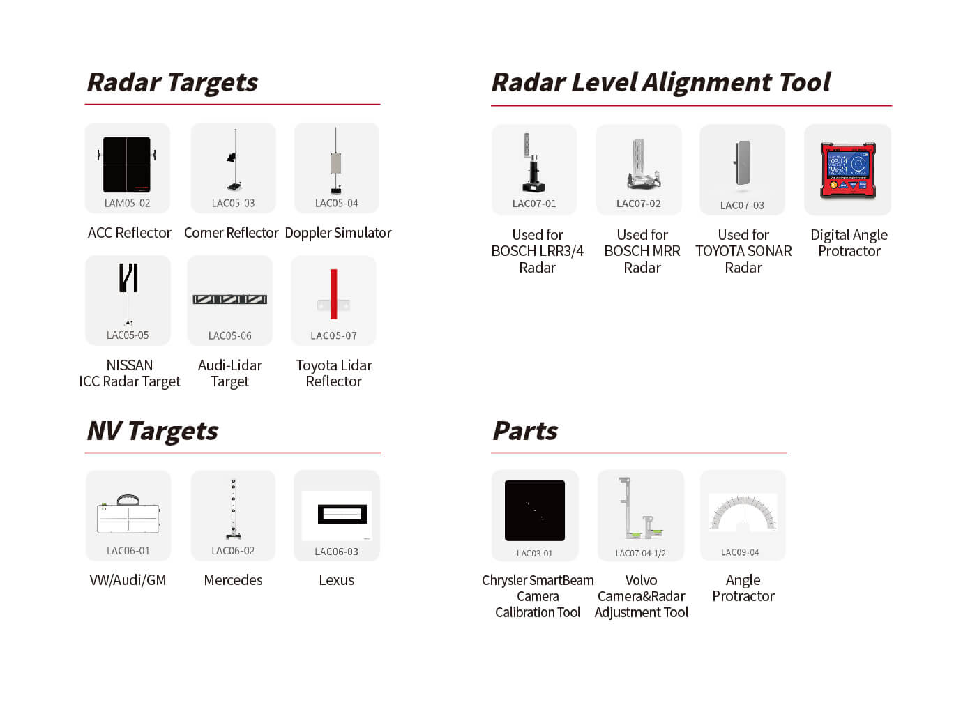 ADAS LITE ADAS Radar Targets