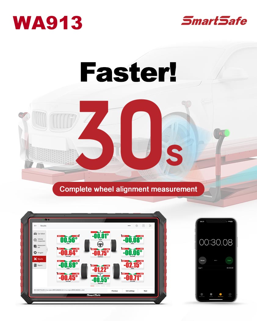 WA913 Wireless Touchless Wheel Aligner-02