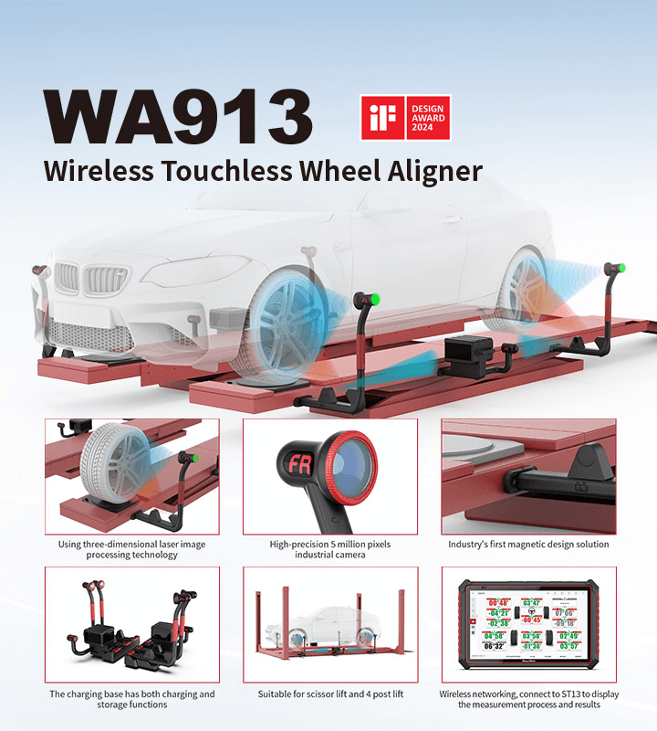 WA913 Wireless Touchless Wheel Aligner